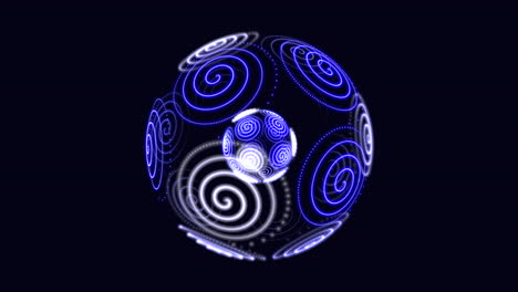 blue and white spiral pattern on black background ideal website or app background design