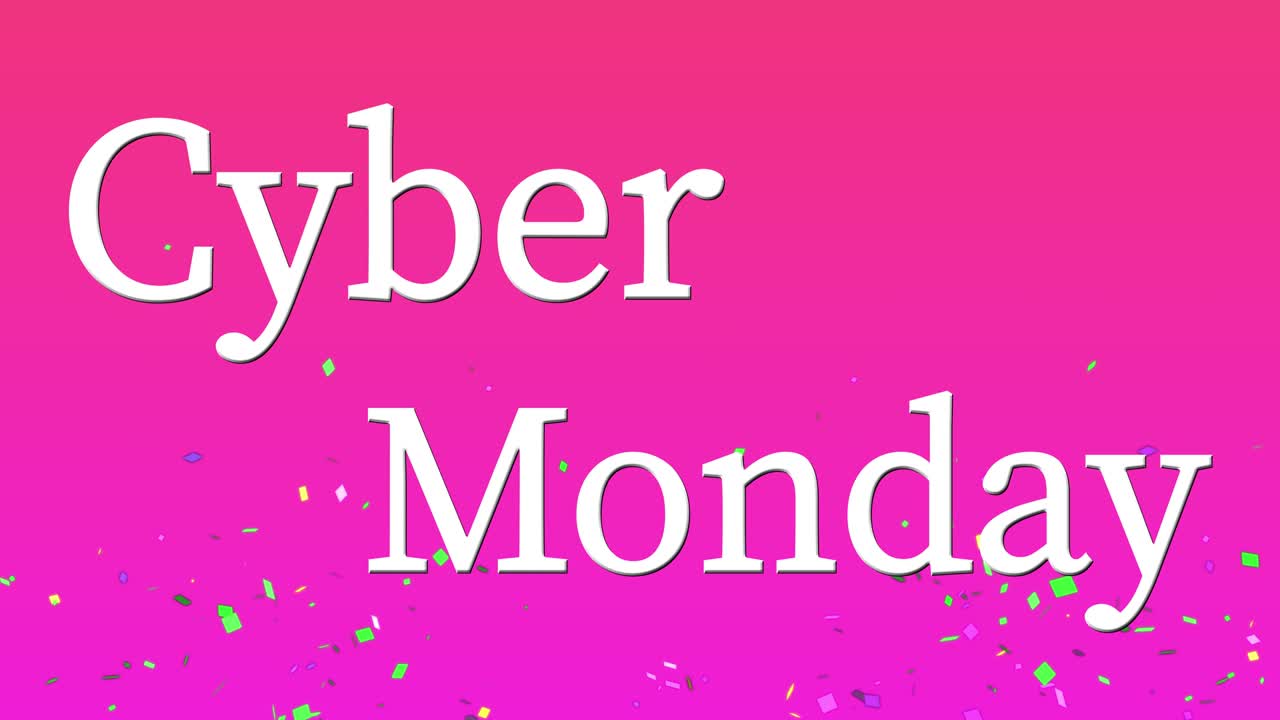 ciber lunes venta evento texto animación gráficos en movimiento