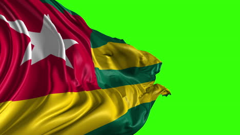 togo flag on green screen