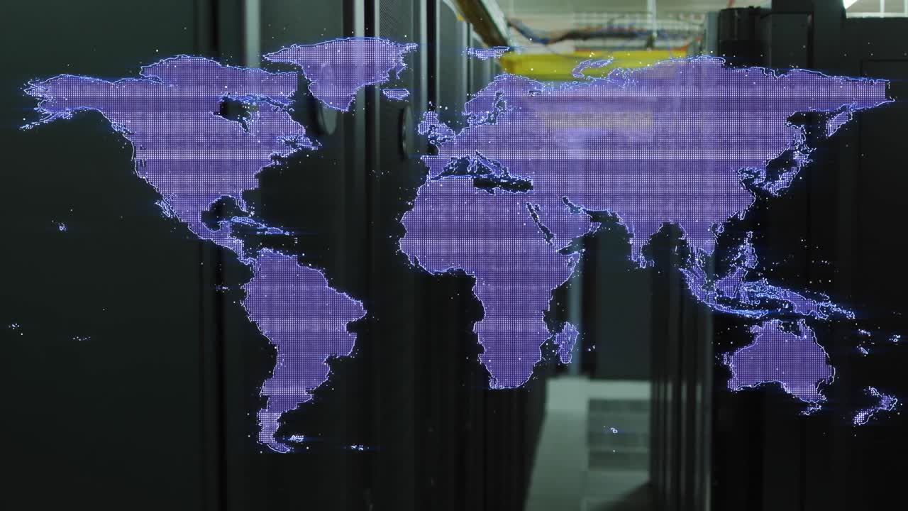 animación de la técnica de fallo en el mapa contra la sala del servidor en el fondo