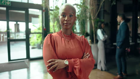 confident businesswoman in office environment