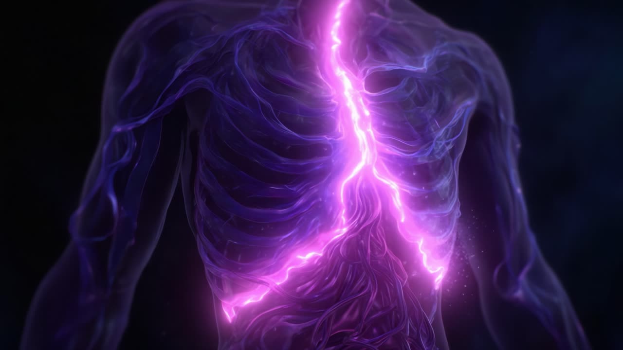 A Glowing Representation of the Human Body: Exploring the Mystical Connection Between Anatomy and Energy Through Stunning Visual Imagery