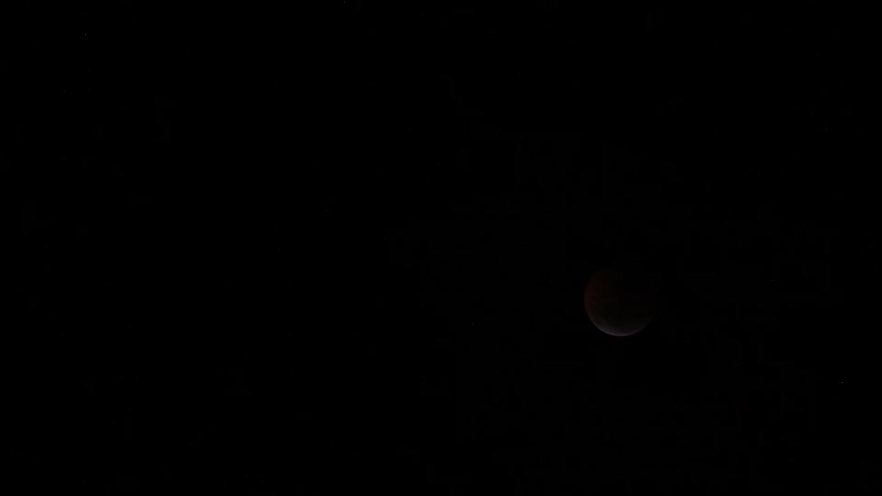 Total lunar eclipse of the moon 2019 with falling stars in the background