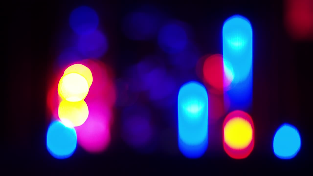 luces de neón bokeh de color borroso