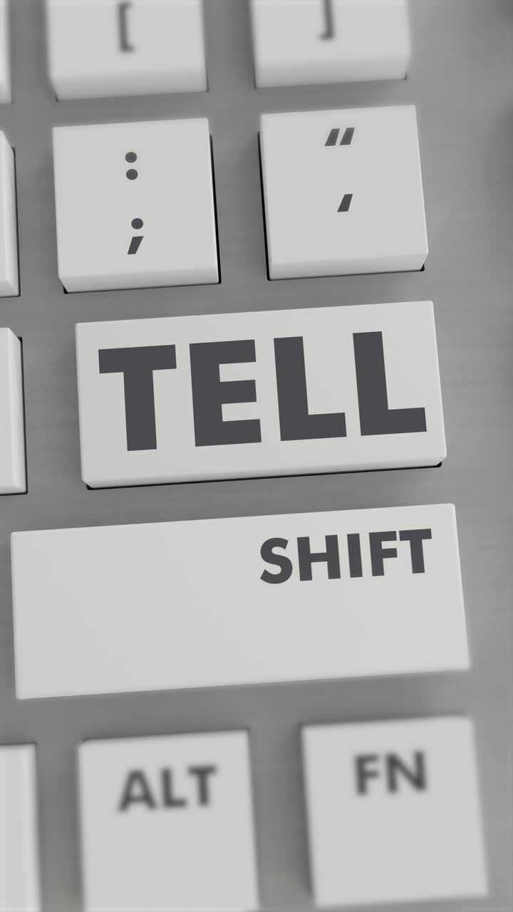 presionar el botón tell en el teclado vídeo vertical