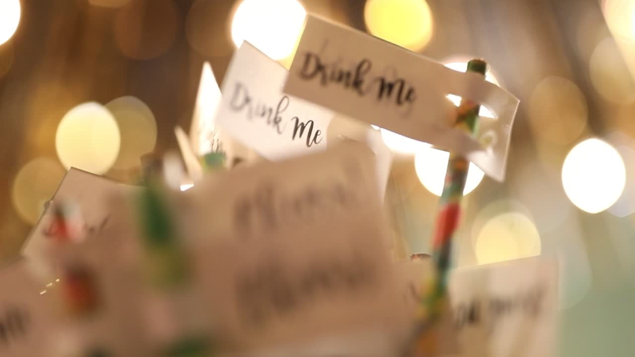 Cocktail party tubes cinematic shot