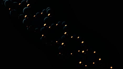 abstract geometric pattern with golden spheres