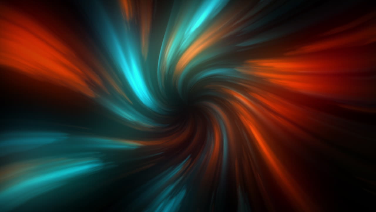 Vivid footage of abstract swirling motion with a background featuring colorful fluid patterns