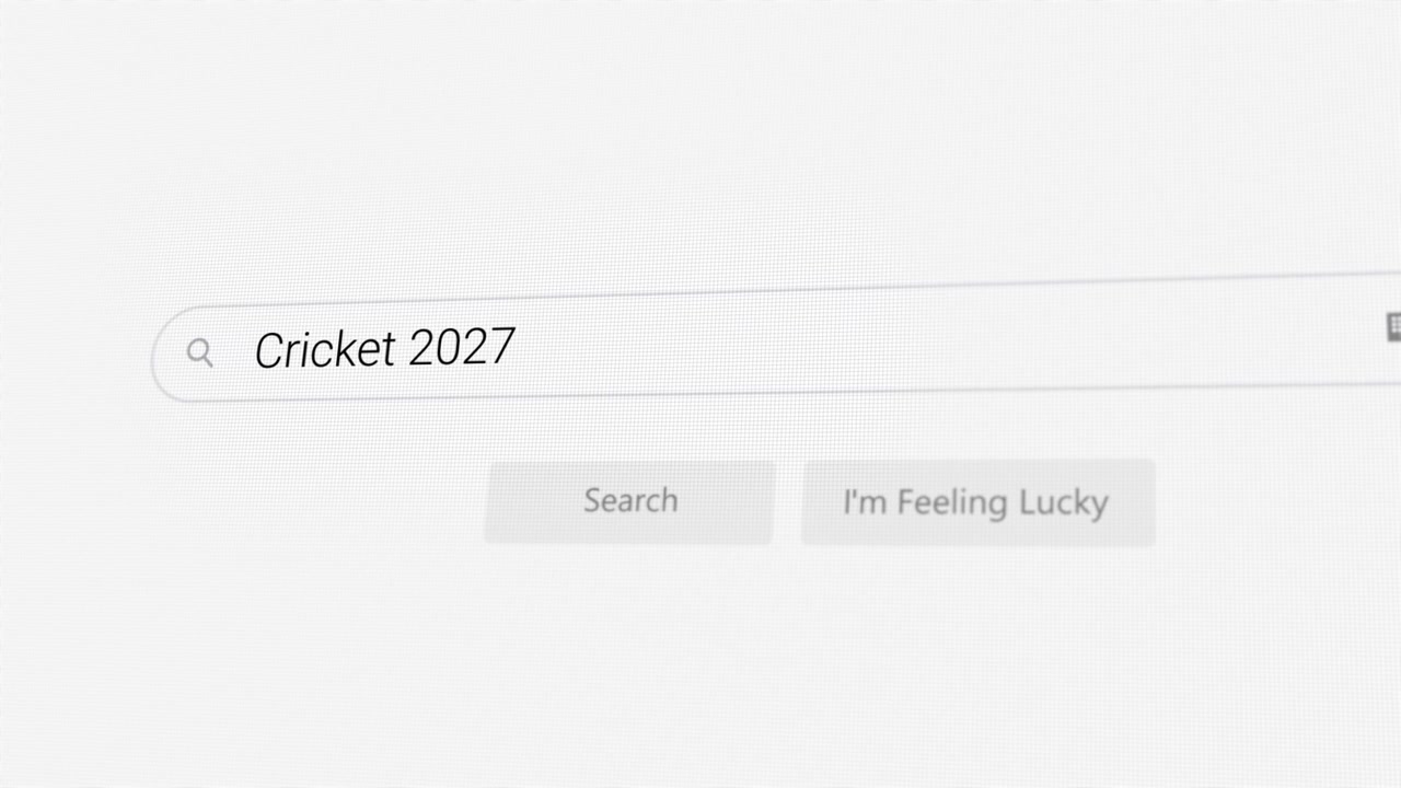 Søger efter Cricket 2027 i internetbrowseren