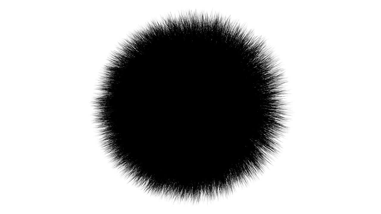 la bola esponjosa giratoria. resolución de 4k. bucle. canal alfa.