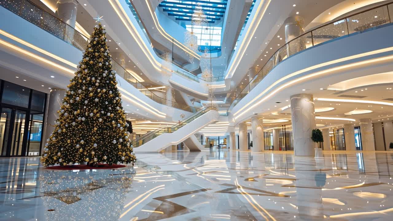 현대 쇼핑몰 의 크리스마스 트리