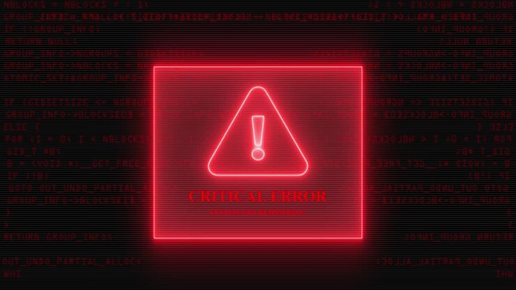 Critical Error on Screen