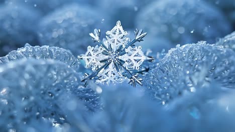 macro photography of a snowflake