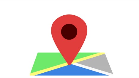 icono de ubicación 4k en movimiento - en bucle