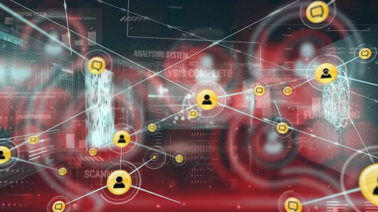 사무실에서 사업가 여성에 대한 연결 네트워크의 활성화
