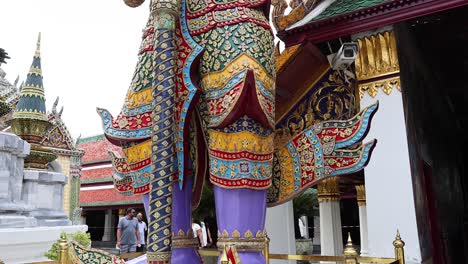 colorful statue at temple of the emerald buddha