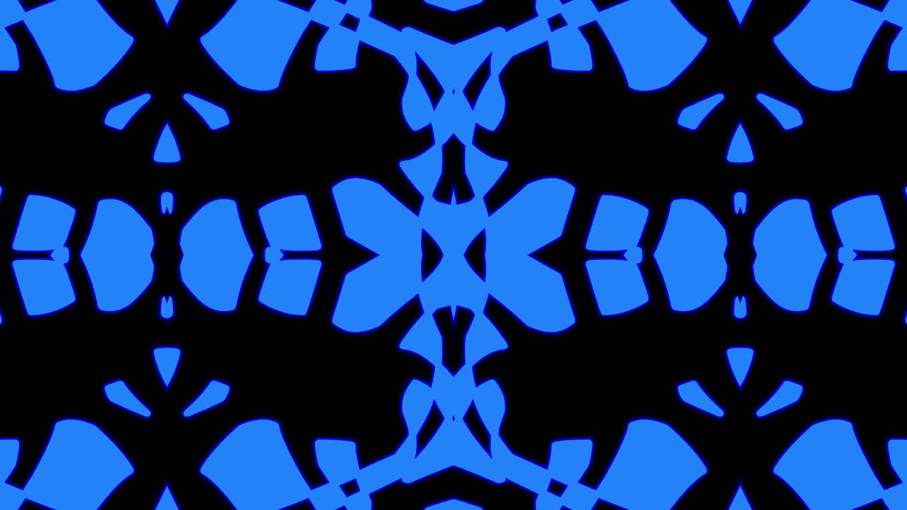 fondo de patrón geometrico sin costuras azul abstracto. rayas abstractas bucle de caleidoscopio. rápido psicodélico colorido kaleidoscopio vj fondo. discoteca fondo de movimiento abstracto. efecto caleidoscope