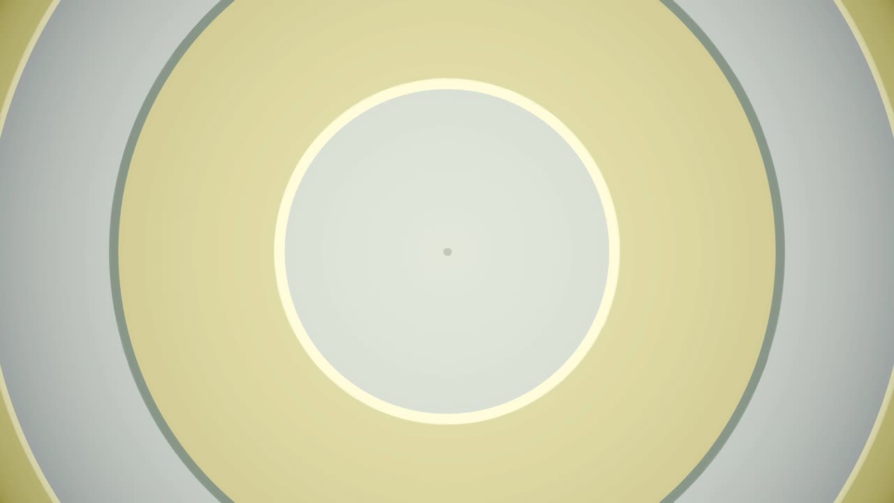 Beautiful abstract background of moving wide circles of pastel colors, seamless loop. Animation. Green and beige blinking circles in endless motion