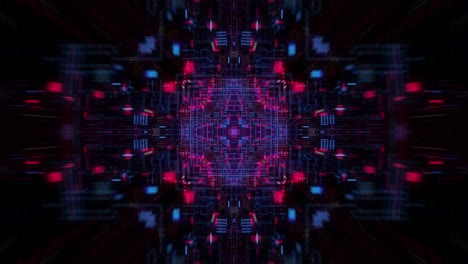 holograma abstracto 3d ciudad digital de grandes datos con matriz futurista.