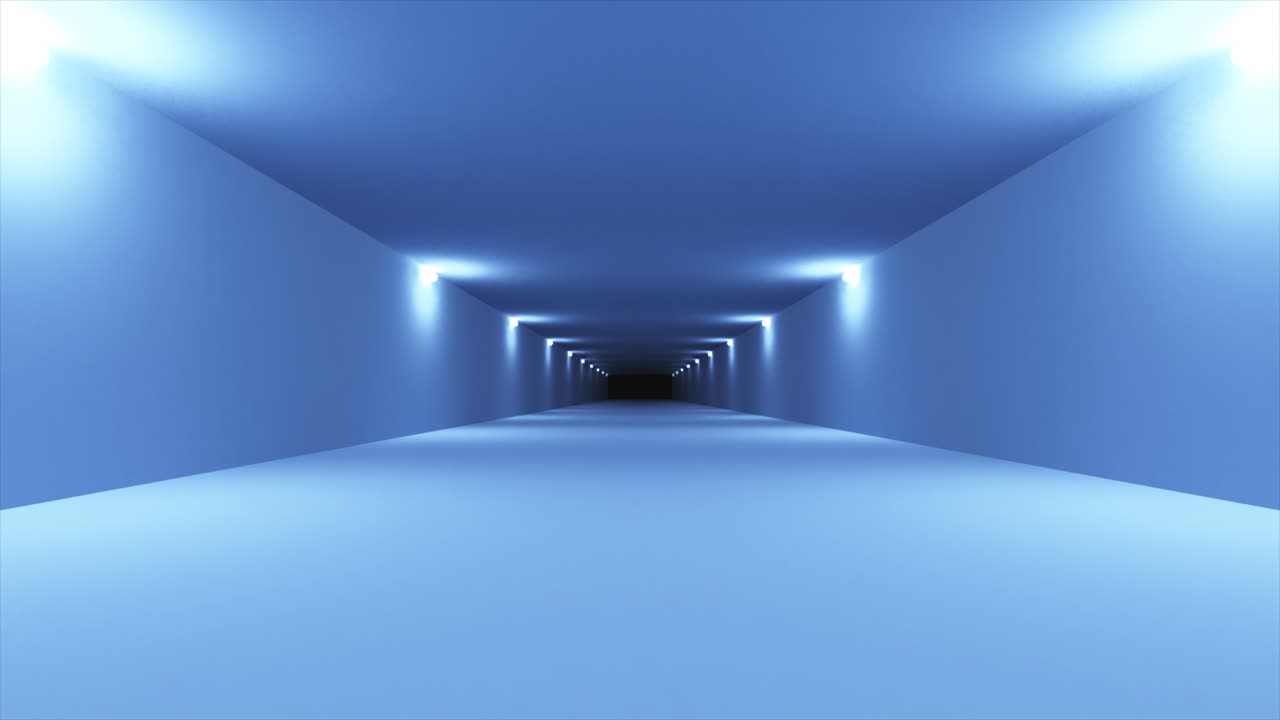 빈 파란 터널