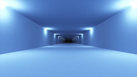 empty blue tunnel