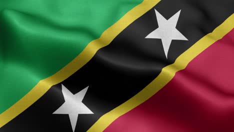 waving loop 4k national flag of saint kitts