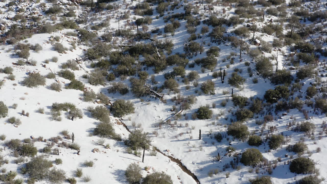 그라나이트 언덕 지역에서 겨울. 공중