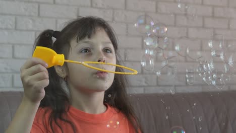 have fun with soap bubbles indoor.