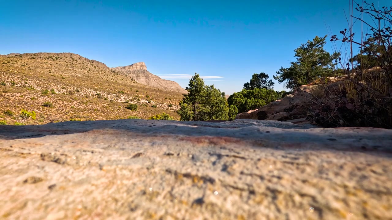 Time lapse of a windy desert day