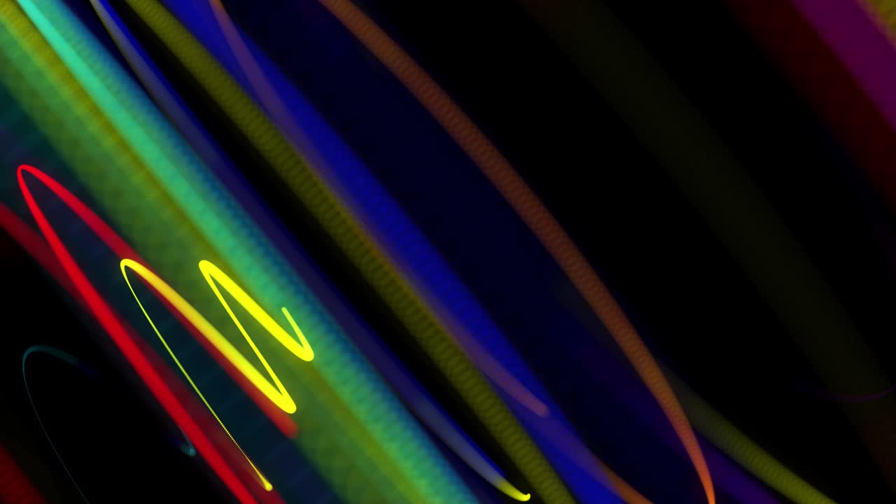 estilo creativo fondo abstracto en 4k. líneas de color girando en espiral volar a lo largo de la ruta giratoria. diseño de movimiento bg de partículas que dan forma a líneas, hélice y estructuras abstractas. render 3d