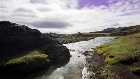 icelandic mountain river landscape