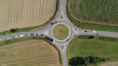 roundabout traffic in milan