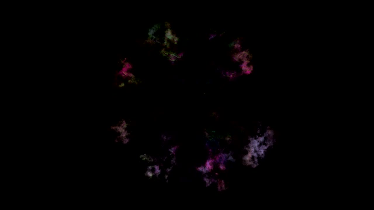 색상 3d 연기 폭발 충격파 효과와 분산 파동은 알파 채널이 있습니다.