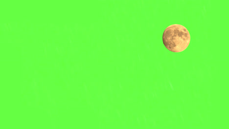 green screen animation, full moon rising across background