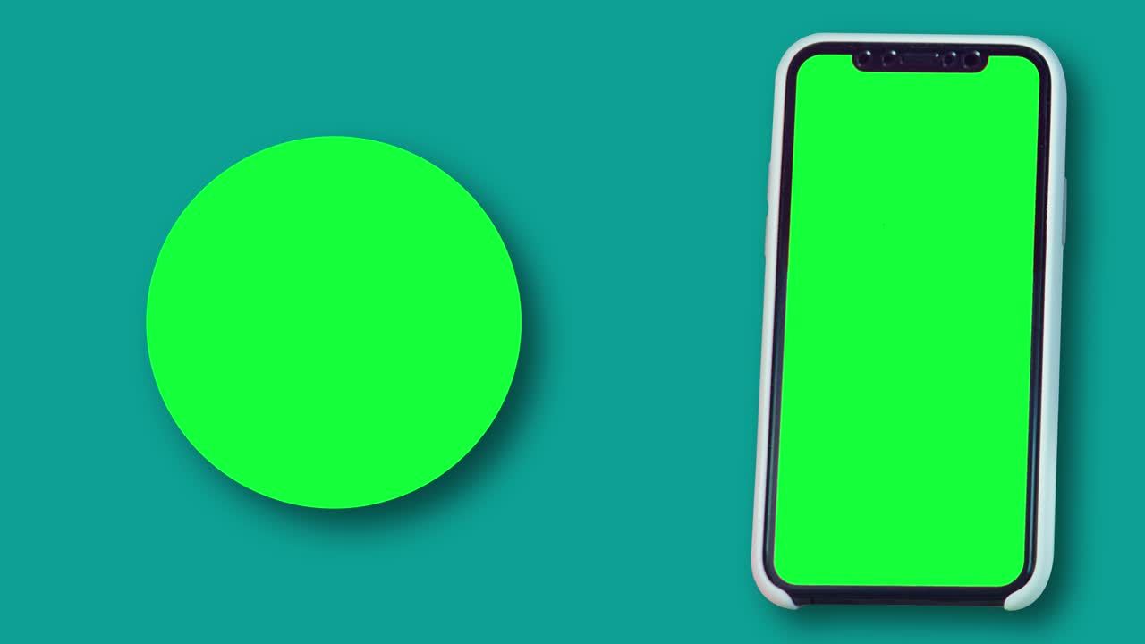 teléfono inteligente con fondo de tecla de croma