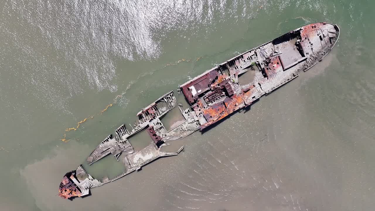 Famous Shipwreck At Tutoia In Maranhao Brazil. Beach Landscape. Nature Seascape. Travel Destination. Famous Shipwreck At Tutoia In Maranhao Brazil. Paradise Scenery