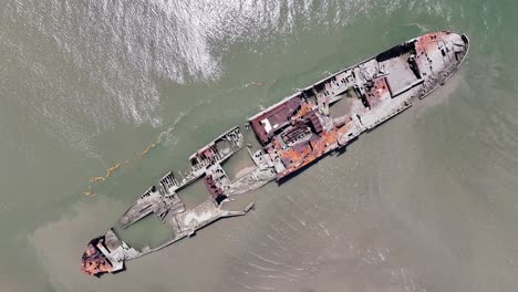 famous shipwreck at tutoia in maranhao brazil. beach landscape. nature seascape. travel destination. famous shipwreck at tutoia in maranhao brazil. paradise scenery