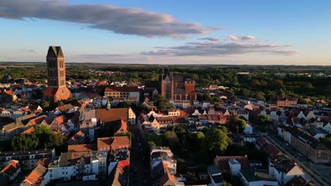 3-gothic-churches,-historic-courthouse,-cobblestone-streets