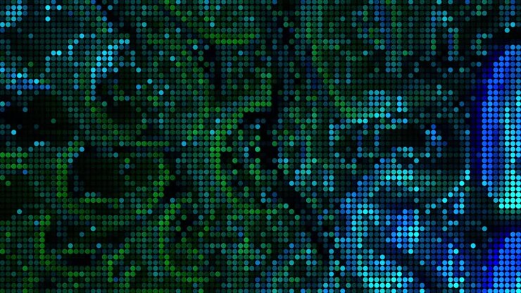 Abstract Blue and Green Dot Pattern Background