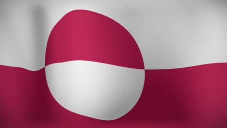 Animation-Der-Grönländischen-Nationalflagge,-Die-Weht