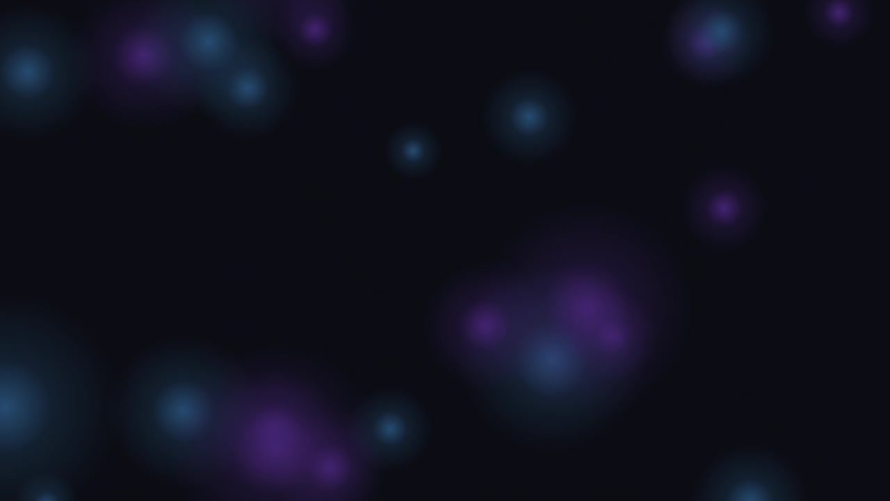 Abstract Background with Floating Blue and Purple Bokeh Lights