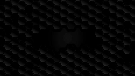 hexágonos geométricos negros tecnología abstracta fondo de movimiento