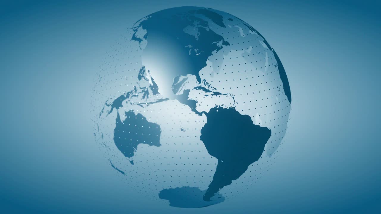 8 지구 - 스타일화 된 회전 지구 비디오 배경 루프