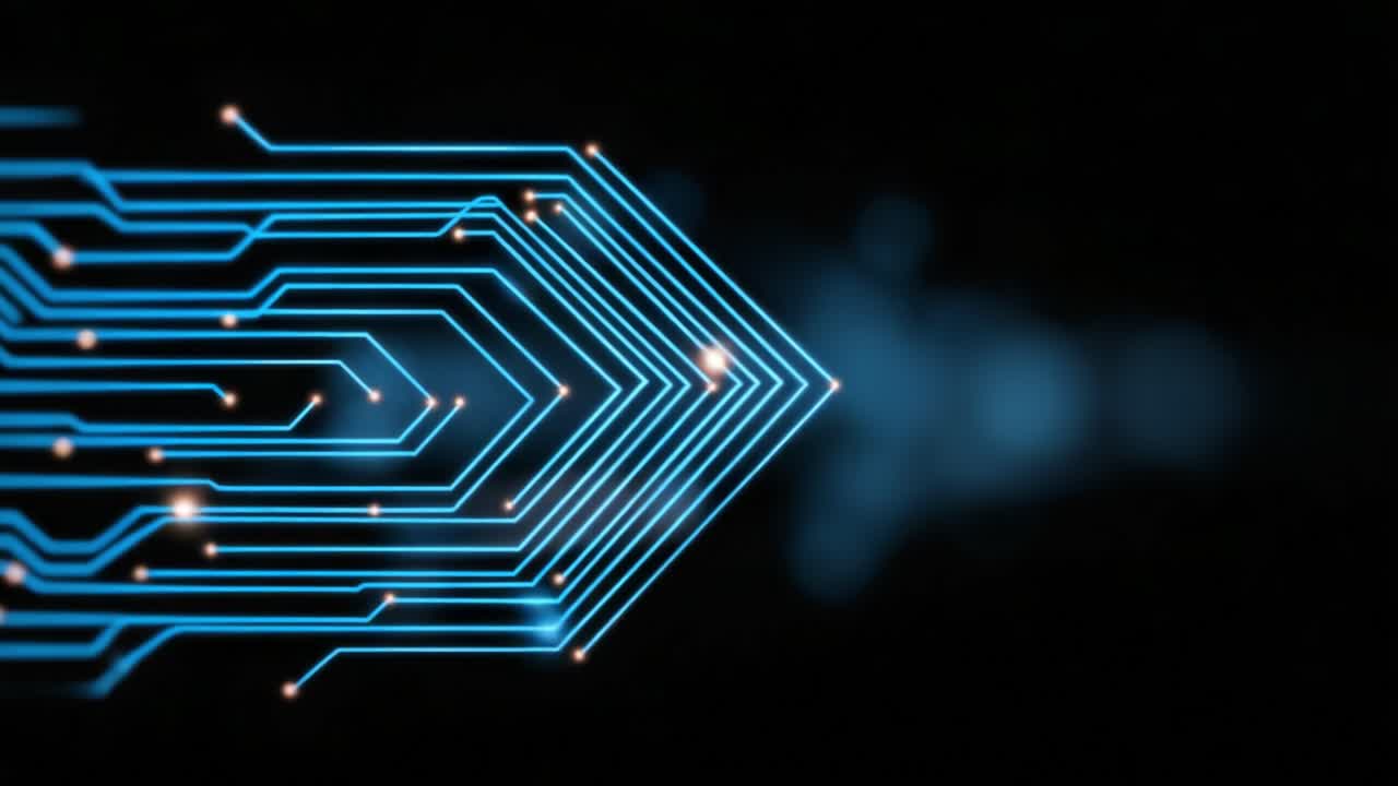 Futuristic Digital Circuitry: A Visual Journey Through Time and Technology with Illuminated Pathways Energizing Innovation and Connectivity