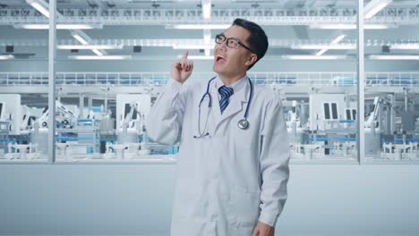 doctor in a manufacturing facility