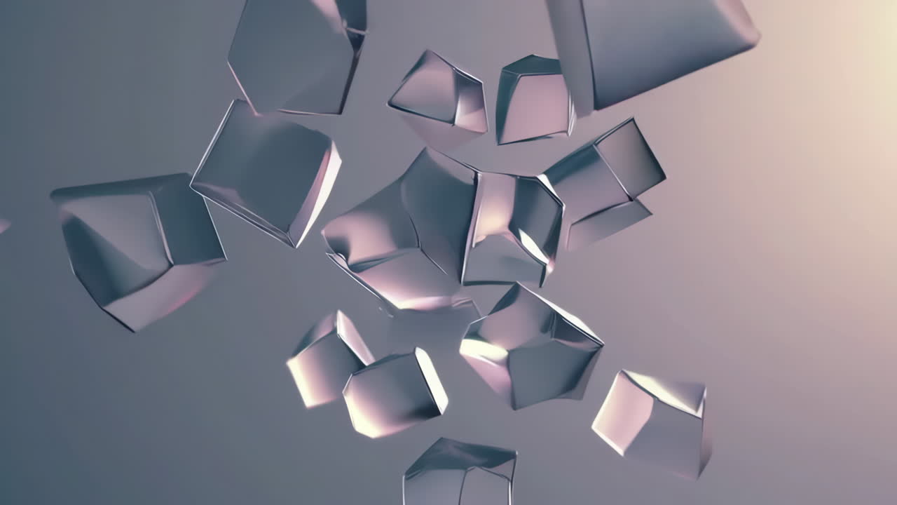 cubos metálicos 3d abstractos