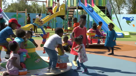 children playing on a playground