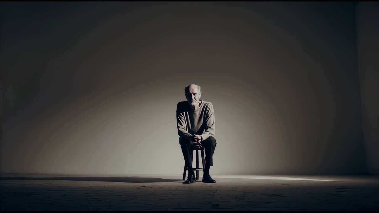 Older Man Seated in Studio