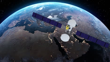 spacecraft orbiting earth