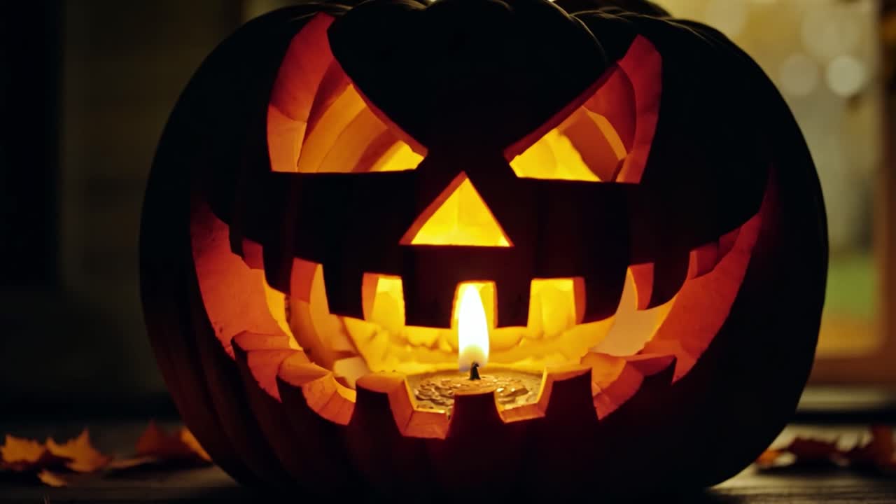 Illuminated Jack-o'-Lantern